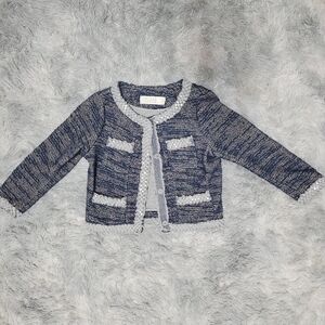 NWT Anthropologie Isani Massey Cropped Tweed Beaded Trim Jacket, Small